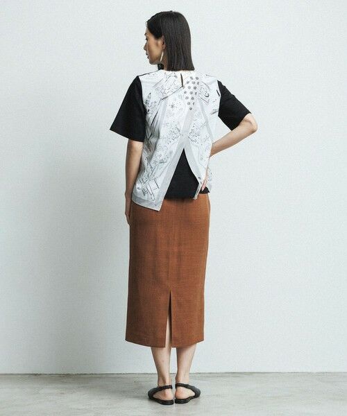 ROPE' / ロペ カットソー | 【洗える】【YUKO SAEKI for ROPE'・コラボ】スカーフ柄プリント Aラインカットソー | 詳細7