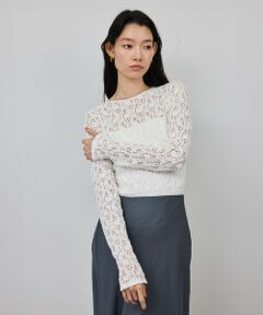ROPE' / ロペ カットソー（半袖以外） | ストレッチレースカットソー/イージーケア