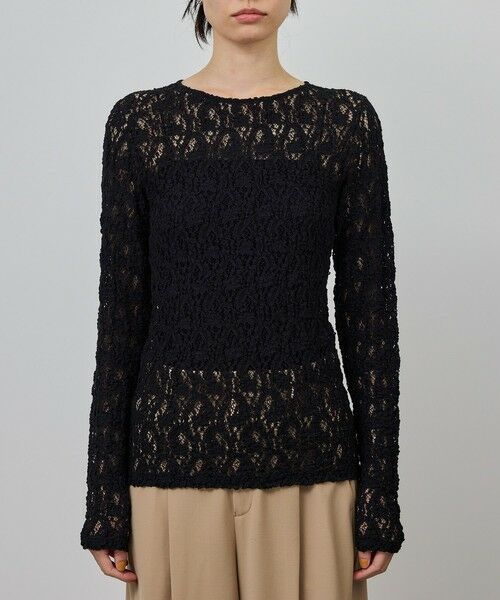 ROPE' / ロペ カットソー（半袖以外） | ストレッチレースカットソー/イージーケア | 詳細11