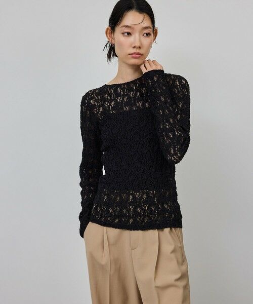 ROPE' / ロペ カットソー（半袖以外） | ストレッチレースカットソー/イージーケア | 詳細20