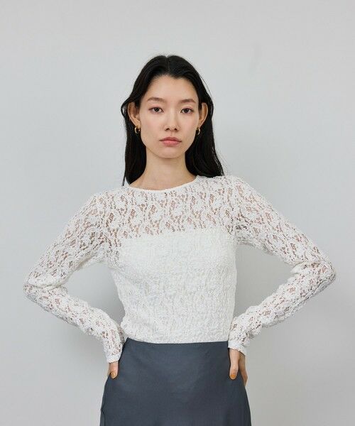 ROPE' / ロペ カットソー（半袖以外） | ストレッチレースカットソー/イージーケア | 詳細23