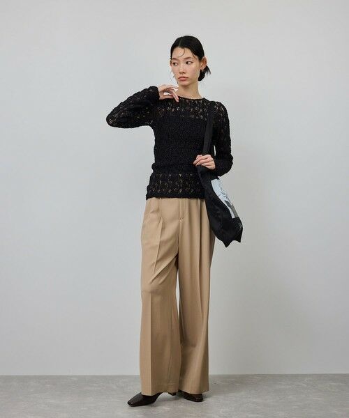 ROPE' / ロペ カットソー（半袖以外） | ストレッチレースカットソー/イージーケア | 詳細2