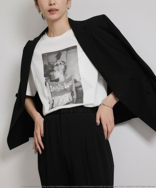 ROPE' / ロペ Tシャツ | 【Brigitte Bardot×ROPE'・コラボ】プリント半袖T-shirt【洗える・洗濯耐久性・接触冷感】 | 詳細6