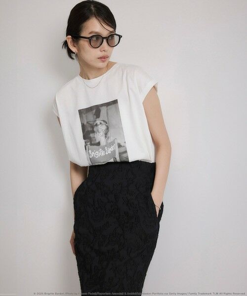 ROPE' / ロペ Tシャツ | 【Brigitte Bardot×ROPE'・コラボ】プリントアームレットT-shirt【洗える・洗濯耐久性・接触冷感】 | 詳細1