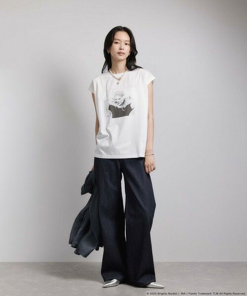 ROPE' / ロペ Tシャツ | 【Brigitte Bardot×ROPE'・コラボ】プリントアームレットT-shirt【洗える・洗濯耐久性・接触冷感】 | 詳細4