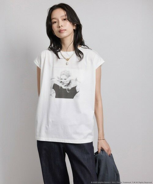 ROPE' / ロペ Tシャツ | 【Brigitte Bardot×ROPE'・コラボ】プリントアームレットT-shirt【洗える・洗濯耐久性・接触冷感】 | 詳細6