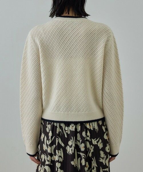 ROPE' / ロペ ニット・セーター | カシミヤ混 透かし柄バイカラーニット/イージーケア | 詳細17