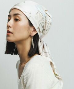 ROPE' / ロペ バンダナ・スカーフ | 【YUKO SAEKI for ROPE’・コラボ】スカーフ柄プリント シルクスカーフ/Lサイズ