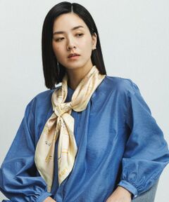 ROPE' / ロペ バンダナ・スカーフ | 【YUKO SAEKI for ROPE’・コラボ】スカーフ柄プリント シルクスカーフ/Lサイズ