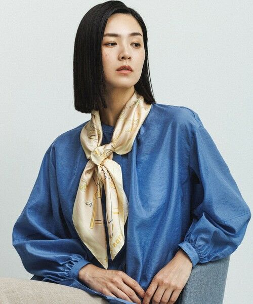 ROPE' / ロペ バンダナ・スカーフ | 【YUKO SAEKI for ROPE’・コラボ】スカーフ柄プリント シルクスカーフ/Lサイズ | 詳細1