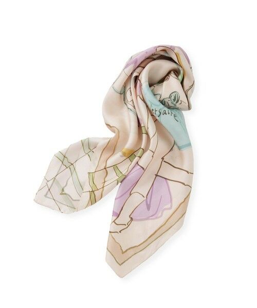ROPE' / ロペ バンダナ・スカーフ | 【YUKO SAEKI for ROPE’・コラボ】スカーフ柄プリント シルクスカーフ/Lサイズ | 詳細11