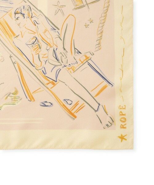 ROPE' / ロペ バンダナ・スカーフ | 【YUKO SAEKI for ROPE’・コラボ】スカーフ柄プリント シルクスカーフ/Lサイズ | 詳細12
