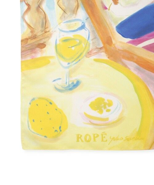 ROPE' / ロペ バンダナ・スカーフ | 【YUKO SAEKI for ROPE’・コラボ】スカーフ柄プリント シルクスカーフ/Lサイズ | 詳細16