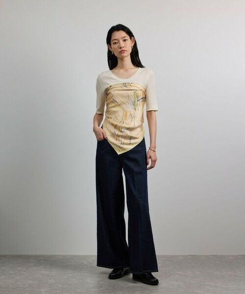 ROPE' / ロペ バンダナ・スカーフ | 【YUKO SAEKI for ROPE’・コラボ】スカーフ柄プリント シルクスカーフ/Lサイズ | 詳細24