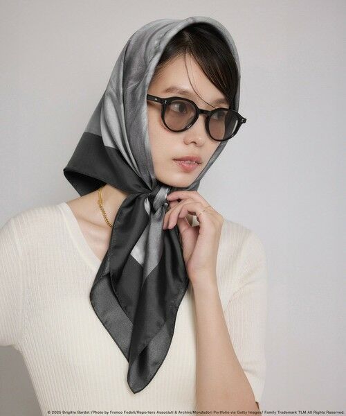 ROPE' / ロペ バンダナ・スカーフ | 【Brigitte Bardot×ROPE'・コラボ】プリントシルクスカーフ/Lサイズ | 詳細3