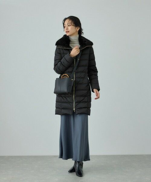 ROPE' / ロペ ダウンジャケット・ベスト | サテンロング丈ダウンコート/イージーケア | 詳細12