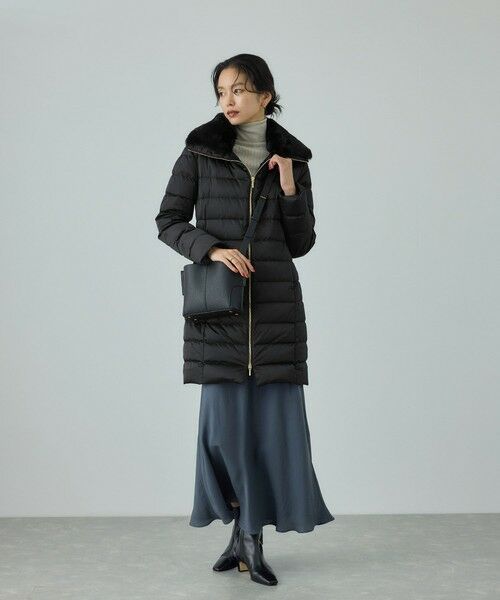 ROPE' / ロペ ダウンジャケット・ベスト | サテンロング丈ダウンコート/イージーケア | 詳細13