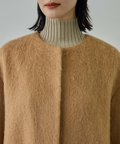 ROPE' / ロペ その他アウター | ウールモヘヤノーカラーミドル丈コート | 詳細12