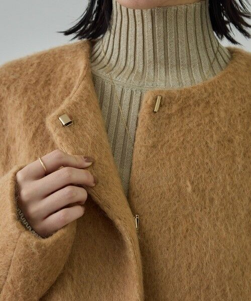 ROPE' / ロペ その他アウター | ウールモヘヤノーカラーミドル丈コート | 詳細13