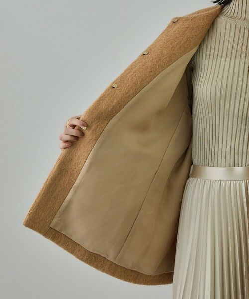 ROPE' / ロペ その他アウター | ウールモヘヤノーカラーミドル丈コート | 詳細16