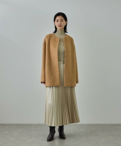 ROPE' / ロペ その他アウター | ウールモヘヤノーカラーミドル丈コート | 詳細19