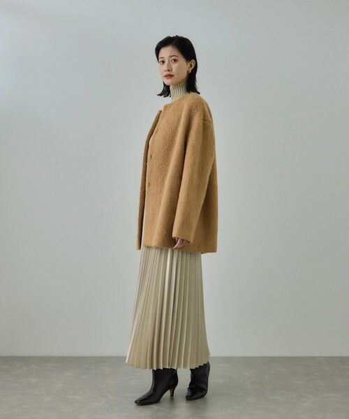 ROPE' / ロペ その他アウター | ウールモヘヤノーカラーミドル丈コート | 詳細6