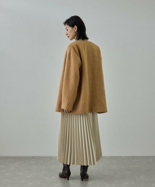 ROPE' / ロペ その他アウター | ウールモヘヤノーカラーミドル丈コート | 詳細7