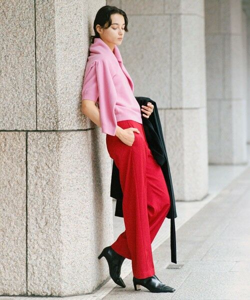 ROPE' / ロペ その他パンツ | センタープレスパンツ(トリアセテートツイル/デニムライク) | 詳細1