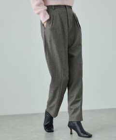 ROPE' / ロペ スラックス・ドレスパンツ | ウールレーヨンクラシック2タックパンツ(ヘリンボーン/グレンチェック)/セットアップ対応