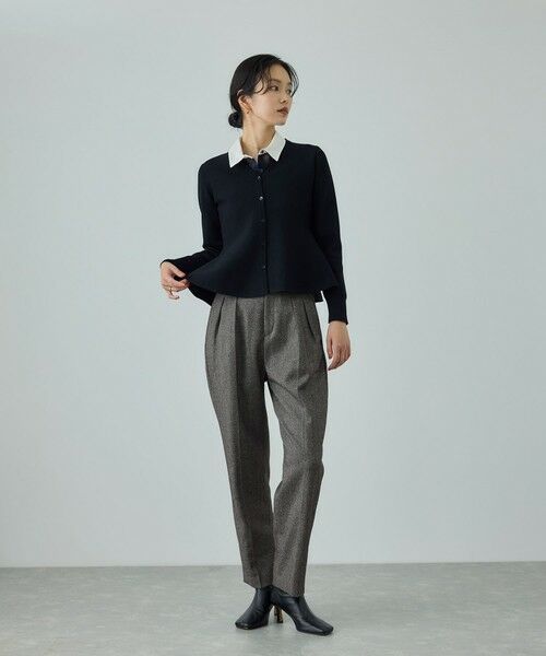 ROPE' / ロペ スラックス・ドレスパンツ | ウールレーヨンクラシック2タックパンツ(ヘリンボーン/グレンチェック)/セットアップ対応 | 詳細7