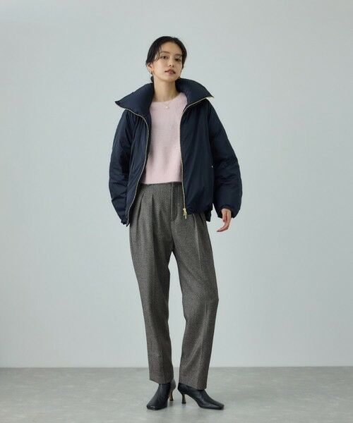 ROPE' / ロペ スラックス・ドレスパンツ | ウールレーヨンクラシック2タックパンツ(ヘリンボーン/グレンチェック)/セットアップ対応 | 詳細3