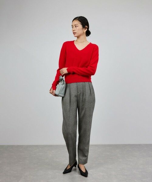 ROPE' / ロペ スラックス・ドレスパンツ | ウールレーヨンクラシック2タックパンツ(ヘリンボーン/グレンチェック)/セットアップ対応 | 詳細14