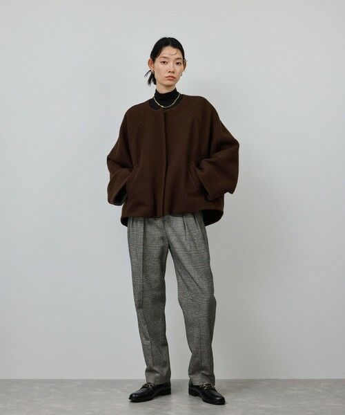 ROPE' / ロペ スラックス・ドレスパンツ | ウールレーヨンクラシック2タックパンツ(ヘリンボーン/グレンチェック)/セットアップ対応 | 詳細18