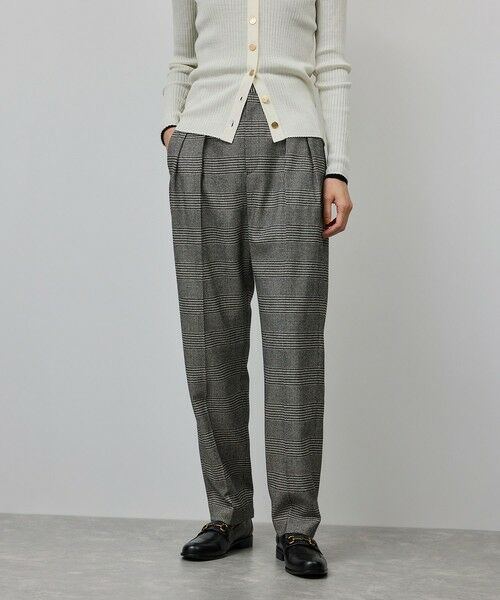ROPE' / ロペ スラックス・ドレスパンツ | ウールレーヨンクラシック2タックパンツ(ヘリンボーン/グレンチェック)/セットアップ対応 | 詳細27