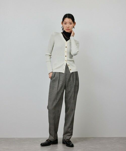 ROPE' / ロペ スラックス・ドレスパンツ | ウールレーヨンクラシック2タックパンツ(ヘリンボーン/グレンチェック)/セットアップ対応 | 詳細29