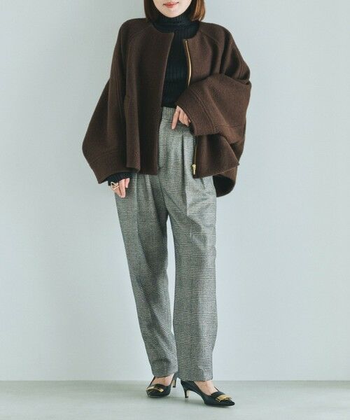 ROPE' / ロペ スラックス・ドレスパンツ | ウールレーヨンクラシック2タックパンツ(ヘリンボーン/グレンチェック)/セットアップ対応 | 詳細30