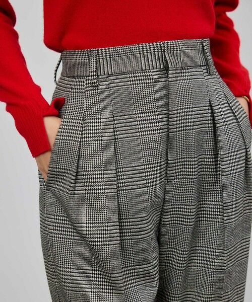 ROPE' / ロペ スラックス・ドレスパンツ | ウールレーヨンクラシック2タックパンツ(ヘリンボーン/グレンチェック)/セットアップ対応 | 詳細10