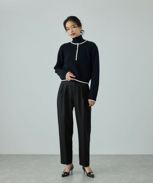ROPE' / ロペ その他パンツ | ウール混プレミアムサキソニーパンツ/イージーケア・セットアップ対応 | 詳細3