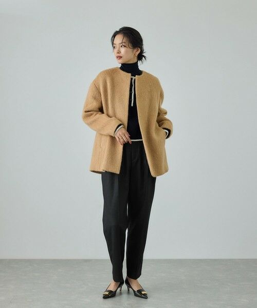 ROPE' / ロペ その他パンツ | ウール混プレミアムサキソニーパンツ/イージーケア・セットアップ対応 | 詳細6