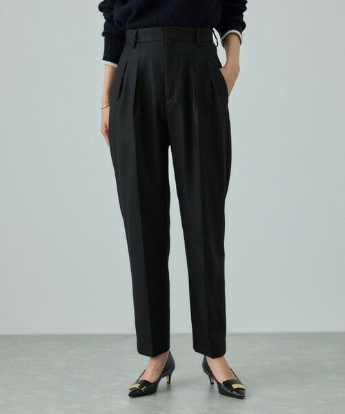 ROPE'/ロペ ウール混プレミアムサキソニーパンツ/イージーケア・セットアップ対応 ブラック(01) 38 ROPE'/ロペ ウール混プレミアムサキソニーパンツ/イージーケア・セットアップ対応 ブラック(01) 38