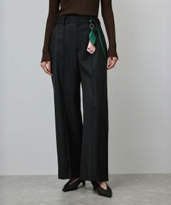 ROPE' / ロペ その他パンツ | 梳毛ギャバ プリーテッド ワイドパンツ