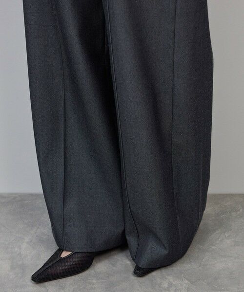 ROPE' / ロペ その他パンツ | 梳毛ギャバ プリーテッド ワイドパンツ | 詳細12