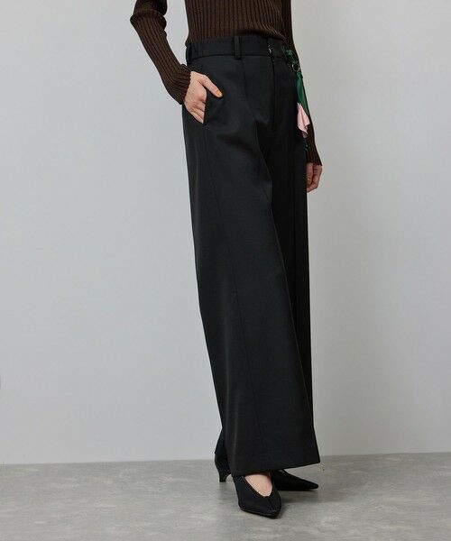 ROPE' / ロペ その他パンツ | 梳毛ギャバ プリーテッド ワイドパンツ | 詳細3