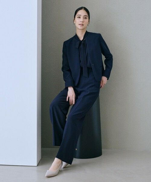 ROPE' / ロペ スラックス・ドレスパンツ | トリアセダブルクロス ストレートワイドパンツ/イージーケア・セットアップ対応・25AW | 詳細1