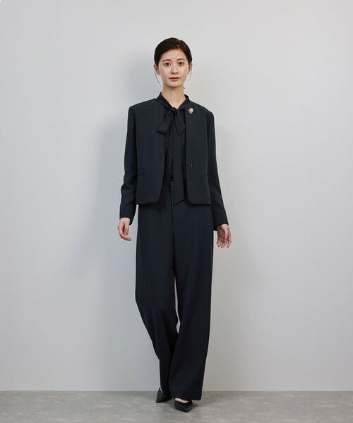 ROPE' / ロペ スラックス・ドレスパンツ | トリアセダブルクロス ストレートワイドパンツ/イージーケア・セットアップ対応・25AW | 詳細19