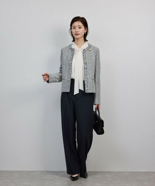 ROPE' / ロペ スラックス・ドレスパンツ | トリアセダブルクロス ストレートワイドパンツ/イージーケア・セットアップ対応・25AW | 詳細20