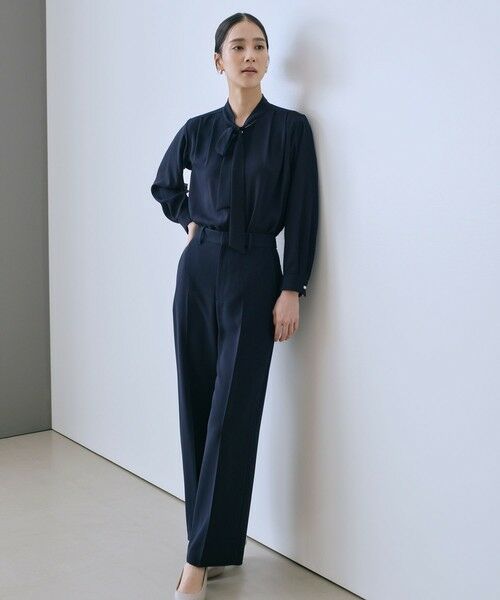 ROPE' / ロペ スラックス・ドレスパンツ | トリアセダブルクロス ストレートワイドパンツ/イージーケア・セットアップ対応・25AW | 詳細3