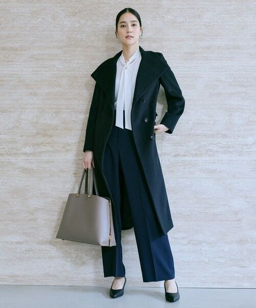 ROPE' / ロペ スラックス・ドレスパンツ | トリアセダブルクロス ストレートワイドパンツ/イージーケア・セットアップ対応・25AW | 詳細4