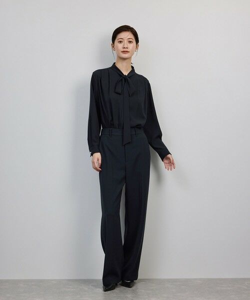 ROPE' / ロペ スラックス・ドレスパンツ | トリアセダブルクロス ストレートワイドパンツ/イージーケア・セットアップ対応・25AW | 詳細6