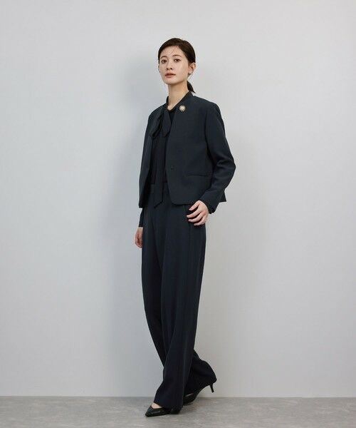 ROPE' / ロペ スラックス・ドレスパンツ | トリアセダブルクロス ストレートワイドパンツ/イージーケア・セットアップ対応・25AW | 詳細7